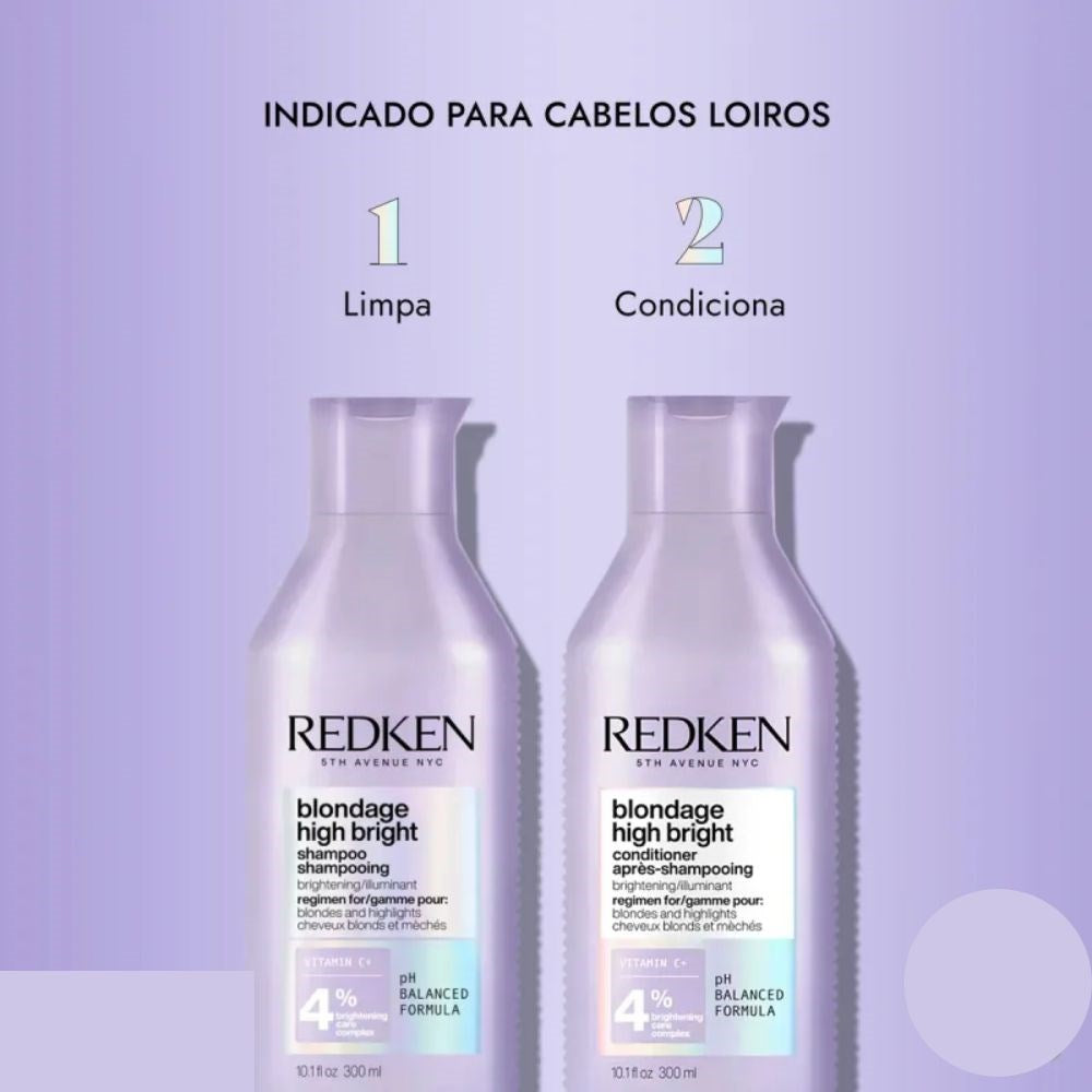 Kit Redken Blondage High Bright Shampoo 300 ml + Condicionador 300 ml