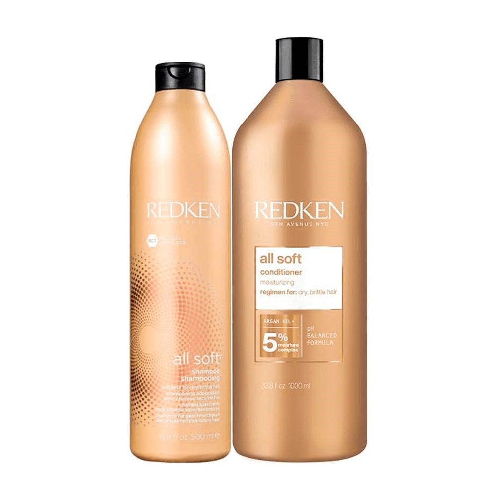Kit Redken All Soft Shampoo 500 ml + Condicionador 1 Litro