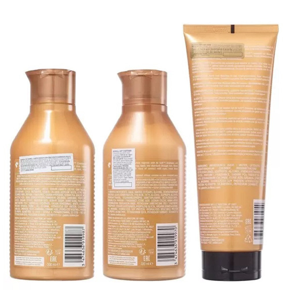 Kit Redken All Soft Shampoo + Condicionador 300 ml + Máscara 250 ml