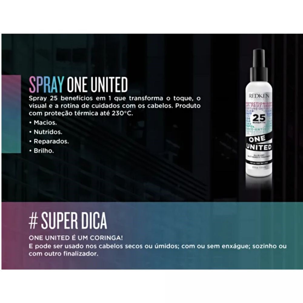 Kit Redken Color Extend Magnetics Shampoo + Condicionador 1 Litro+ Leave-in One United