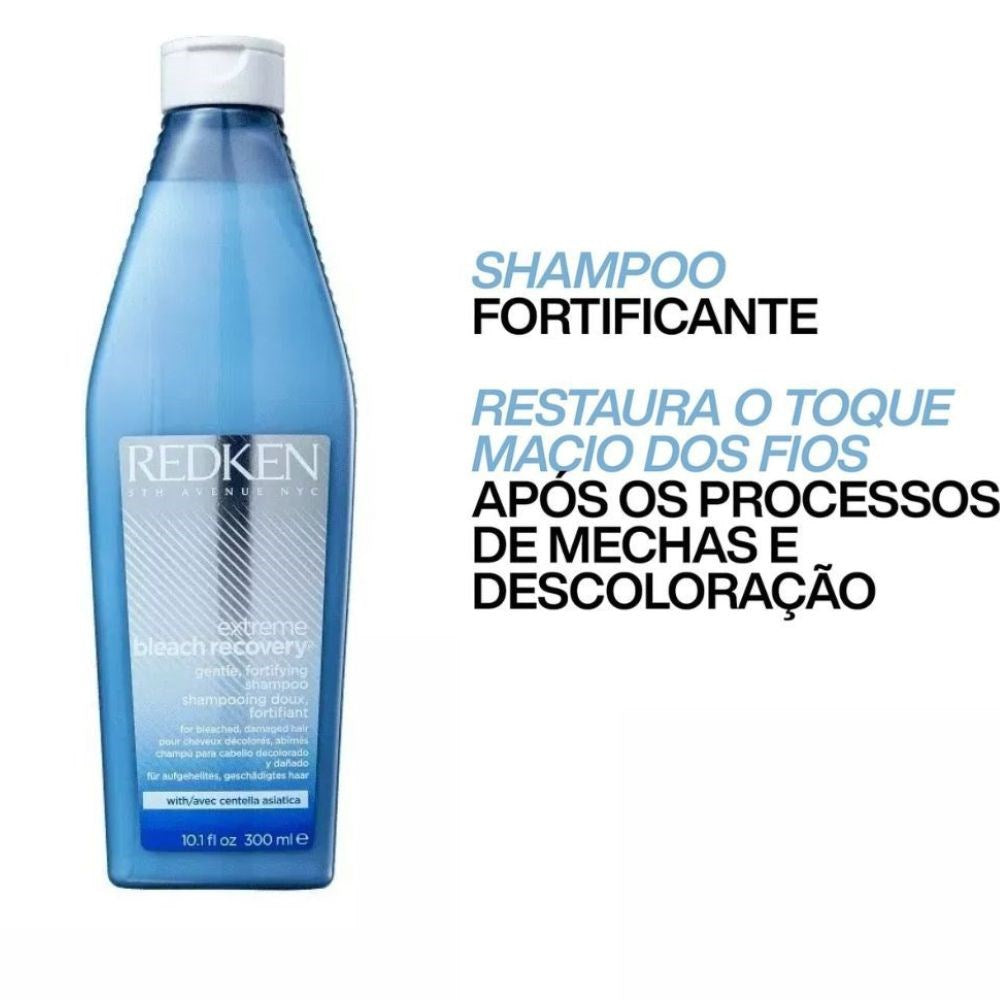 Kit Redken Extreme Bleach Recovery Shampoo 300 ml + Fluido Capilar 200 ml