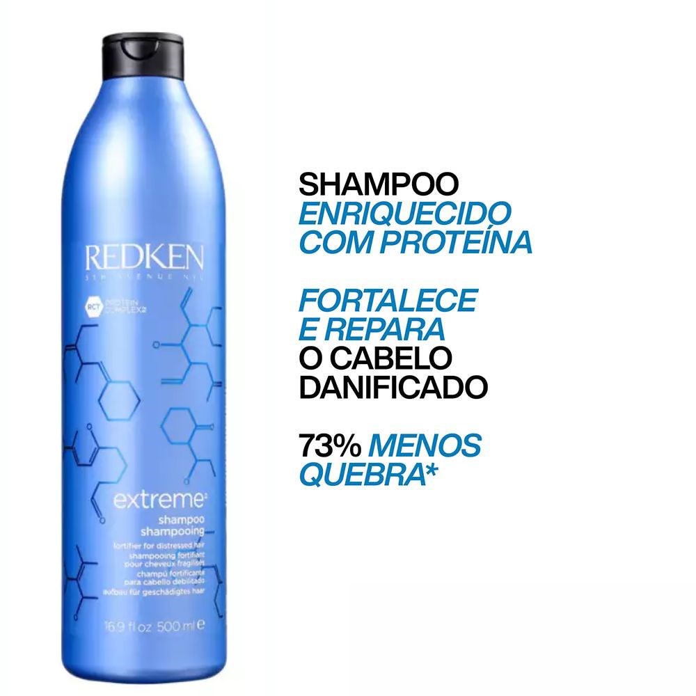 Kit Redken Extreme Shampoo 500 ml + Máscara 500 ml