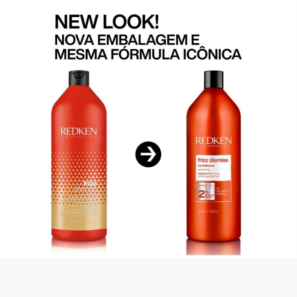 Kit Redken Frizz Dismiss Condicionador 1 Litro + Válvula
