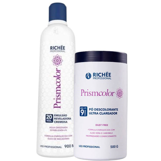 Kit Richée Prismcolor Pó Descolorante 500 g + OX 20 Volumes