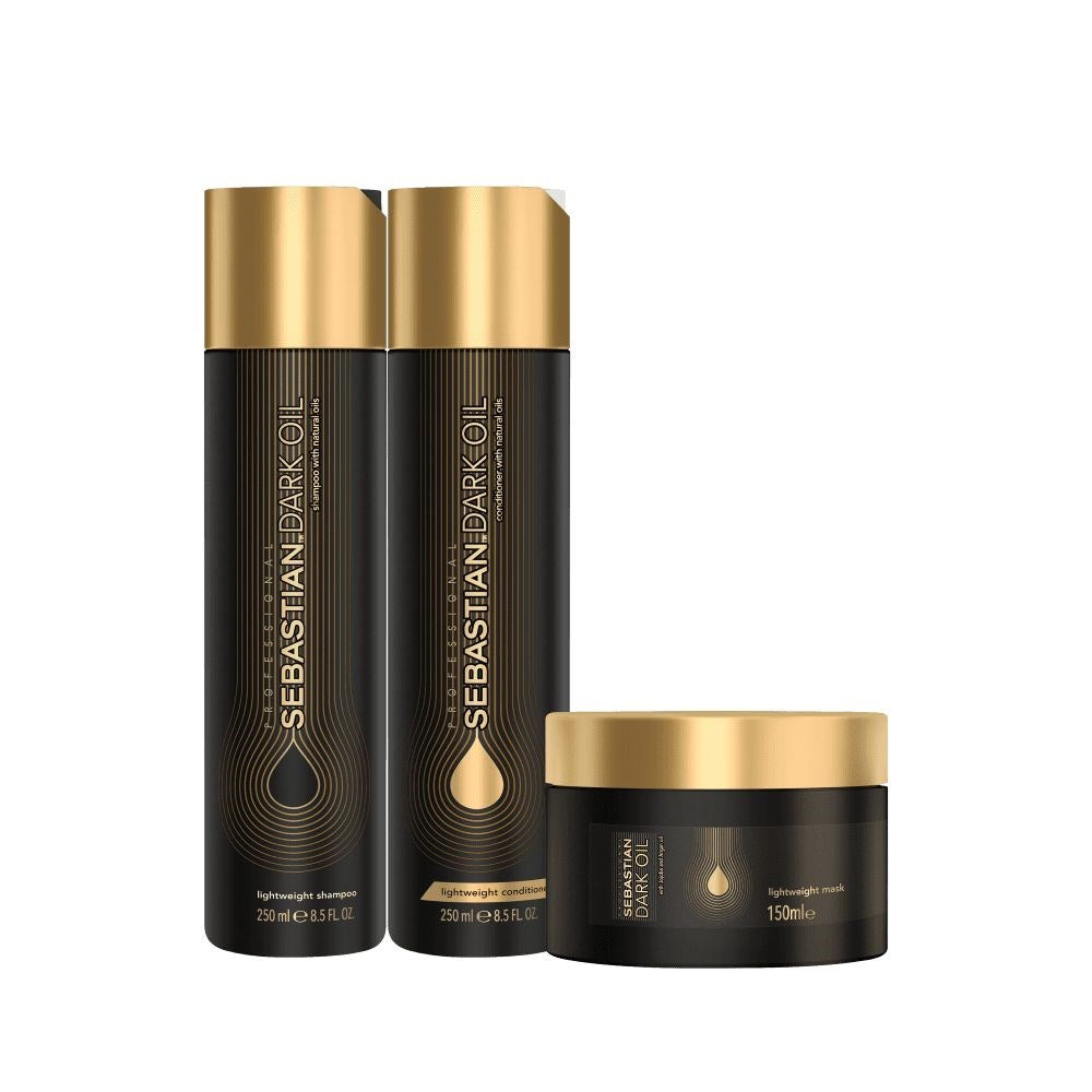 Kit Sebastian Dark Oil Shampoo + Condicionador 250 ml + Máscara 150 ml