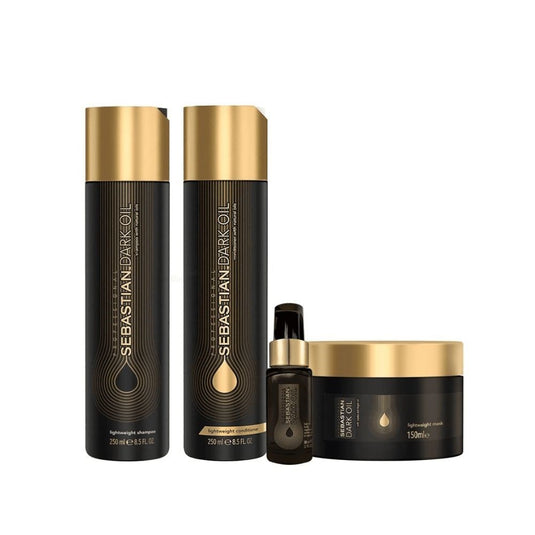 Kit Sebastian Dark Oil Shampoo + Condicionador 250 ml + Máscara 150 ml + Oleo 30 ml