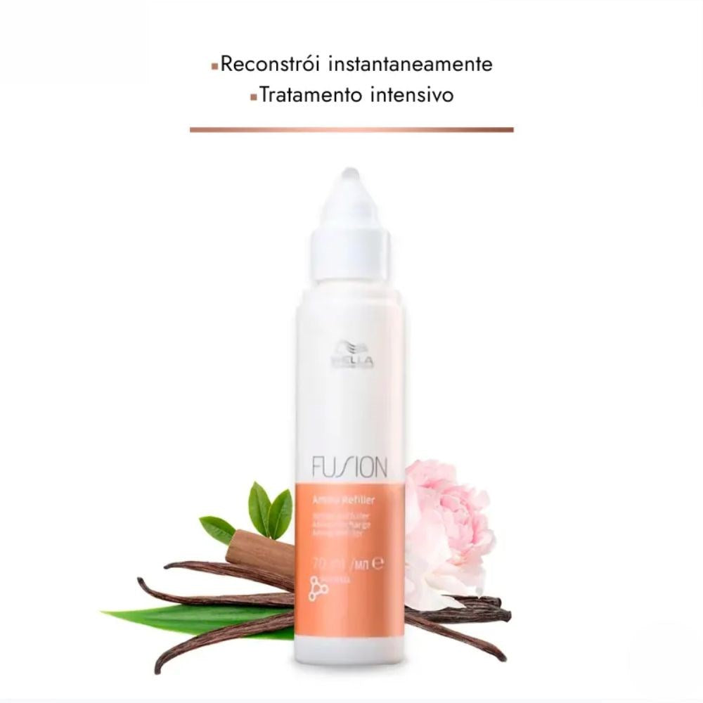 Kit Wella Fusion Shampoo 250 ml + Máscara 150 ml + Reconstrutor 70 ml