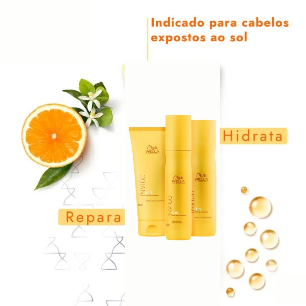Kit Wella Invigo Sun Essential Shampoo 250 ml + Condicionador 200 ml