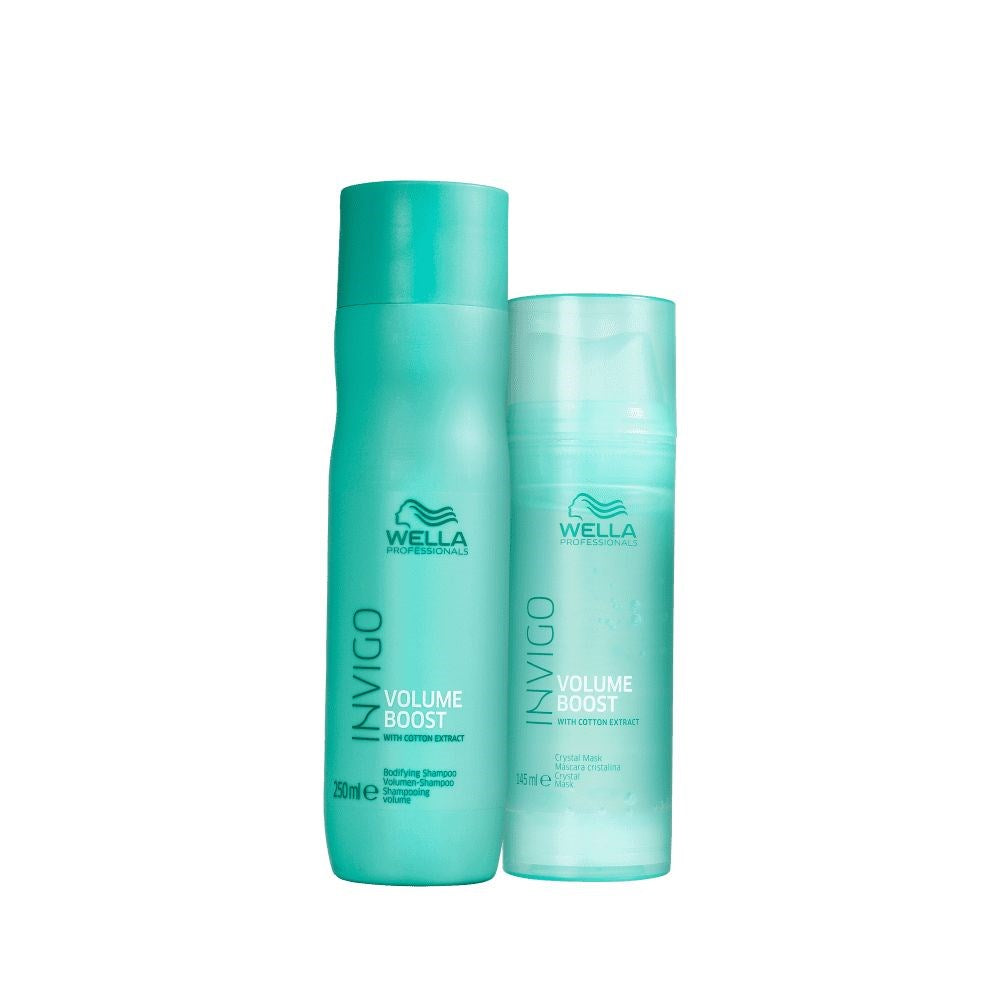 Kit Wella Invigo Volume Boost Shampoo 250 ml + Máscara Crystal 145 ml