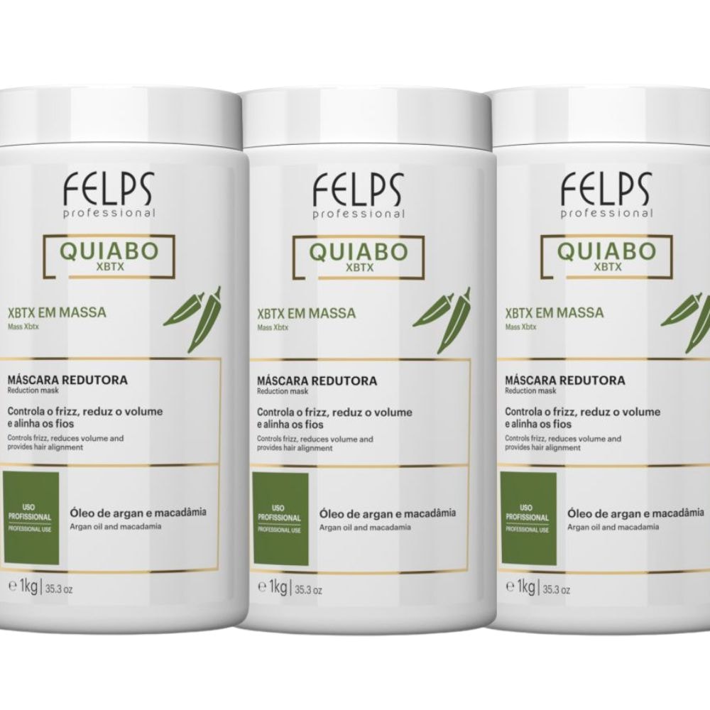 Kit Felps XBTX em Massa Redutor de Volume (3 x 1 Kg)
