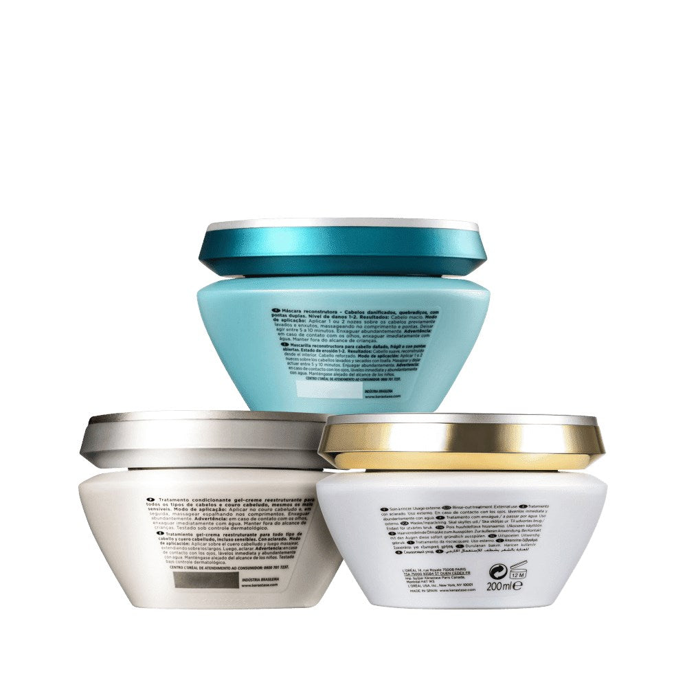 Kit Kérastase Cronograma Capilar Regeneração Máscaras (3 Máscaras de 200 ml)