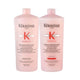Kit Kérastase Genesi Nutri Fortifiant Shampoo 1 Litro + Condicionador Renforcateur 1 Litro