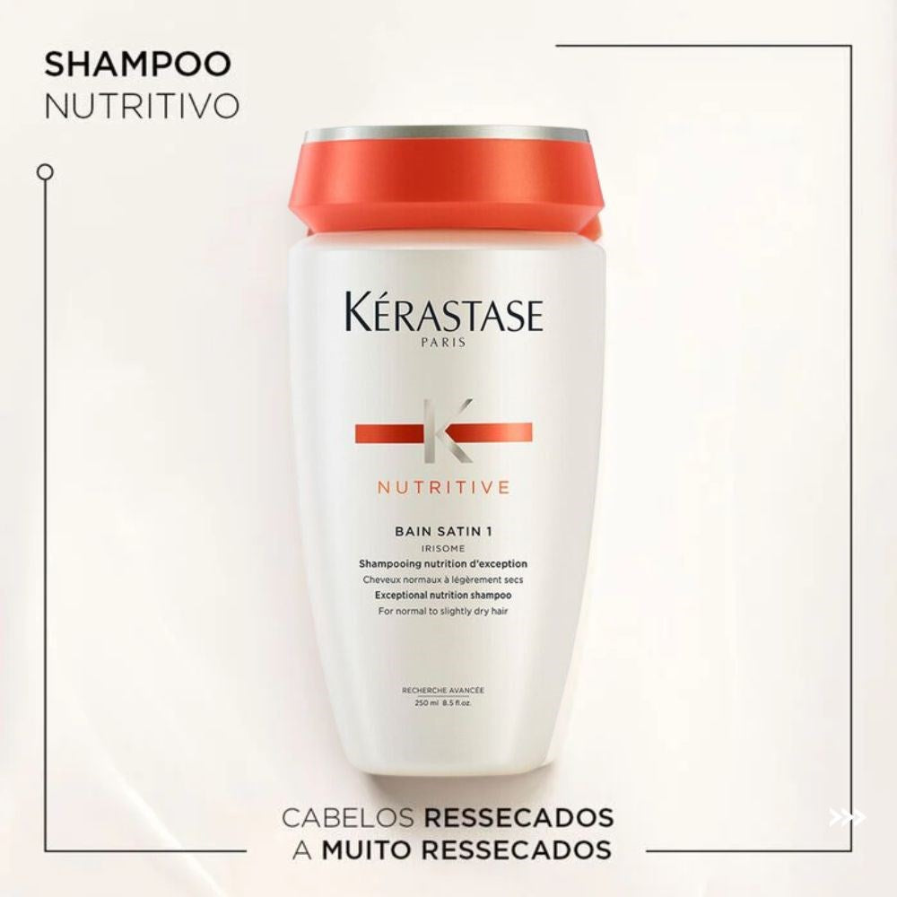 Kit Kérastase Nutritive Satin 1 Shampoo 250 ml + Lait Vital 200 ml