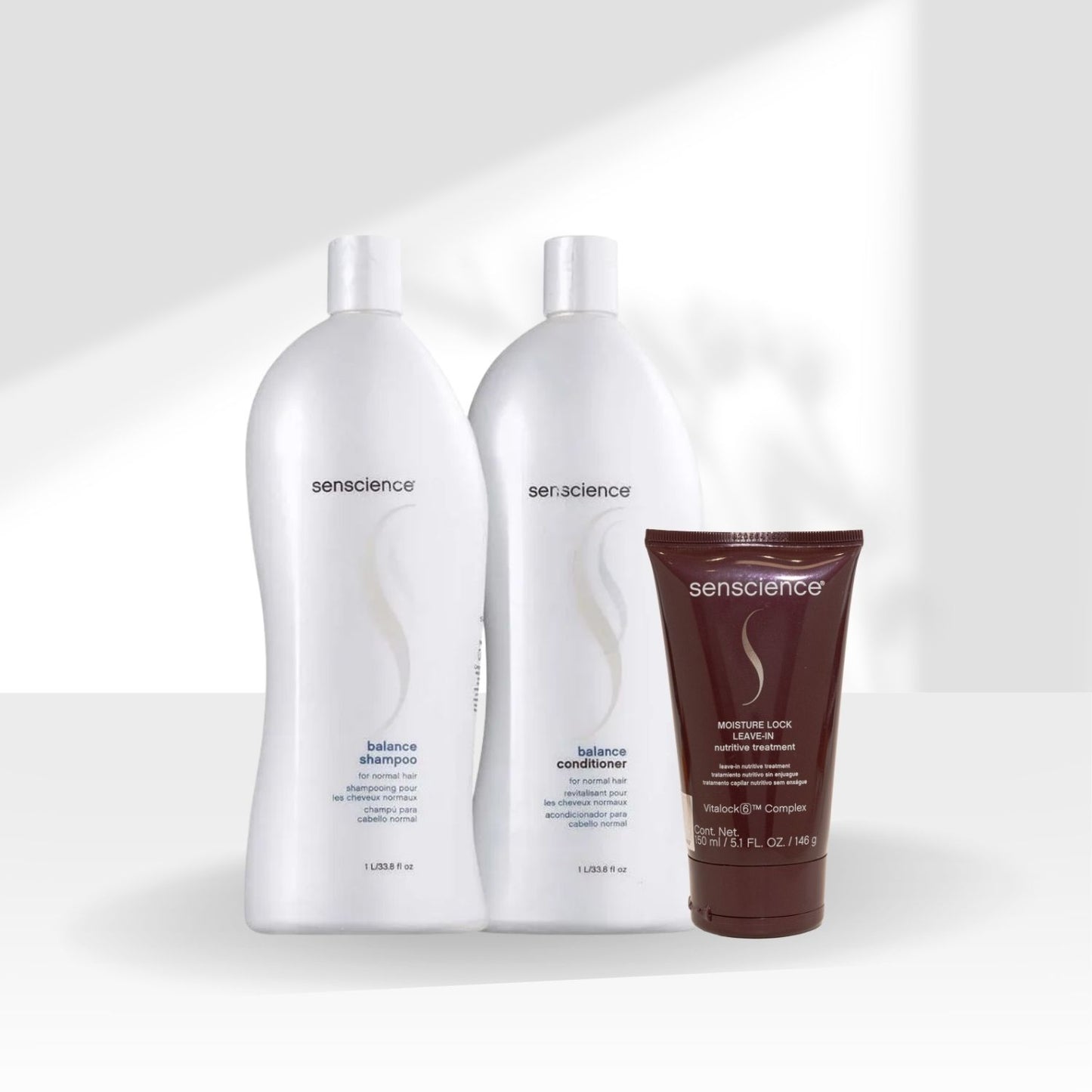 Kit Senscience Balance Shampoo + Condicionador 1 Litro + Moisture Lock 150 ml