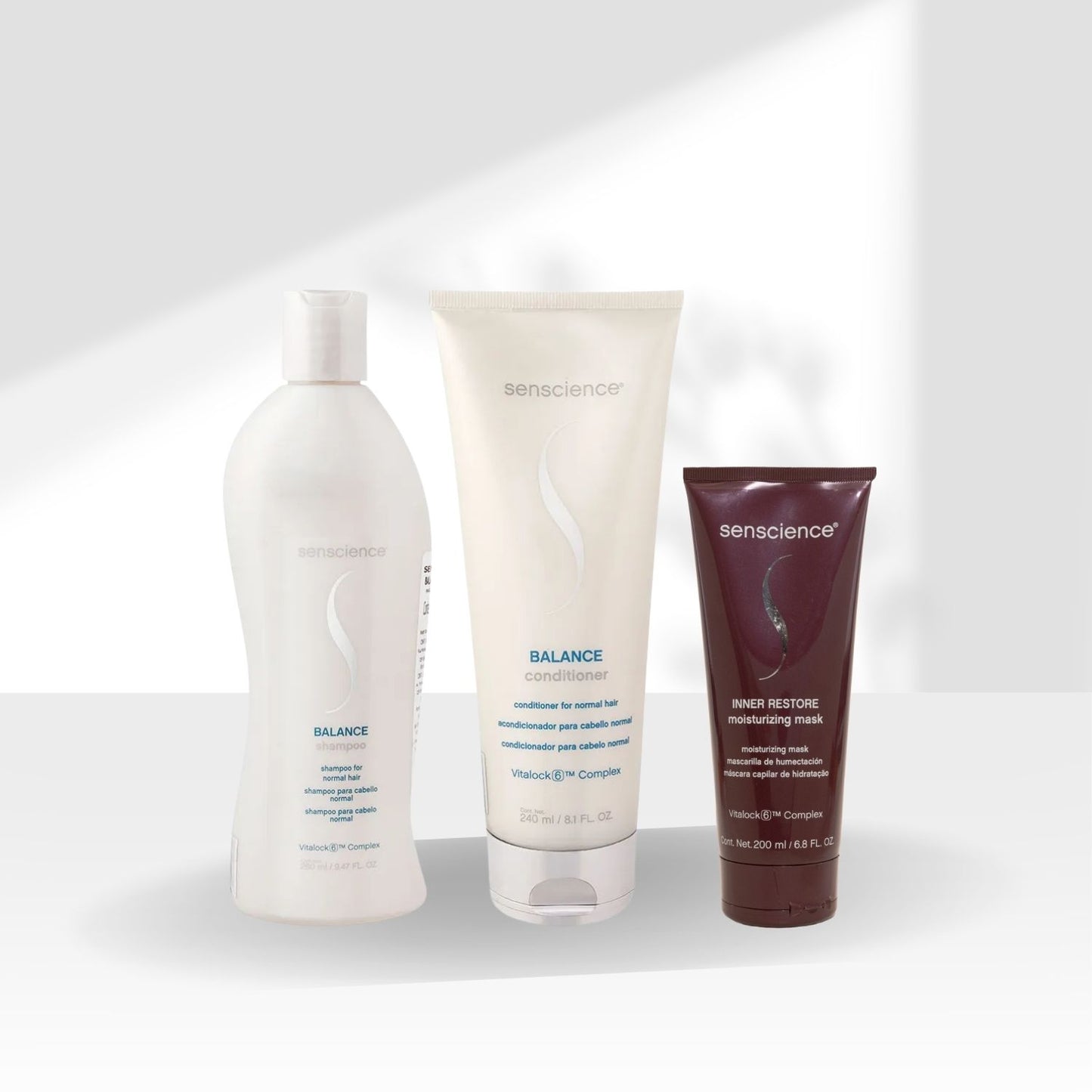 Kit Senscience Balance Shampoo 280 ml + Condicionador 240 ml + Inner Restore 200 ml