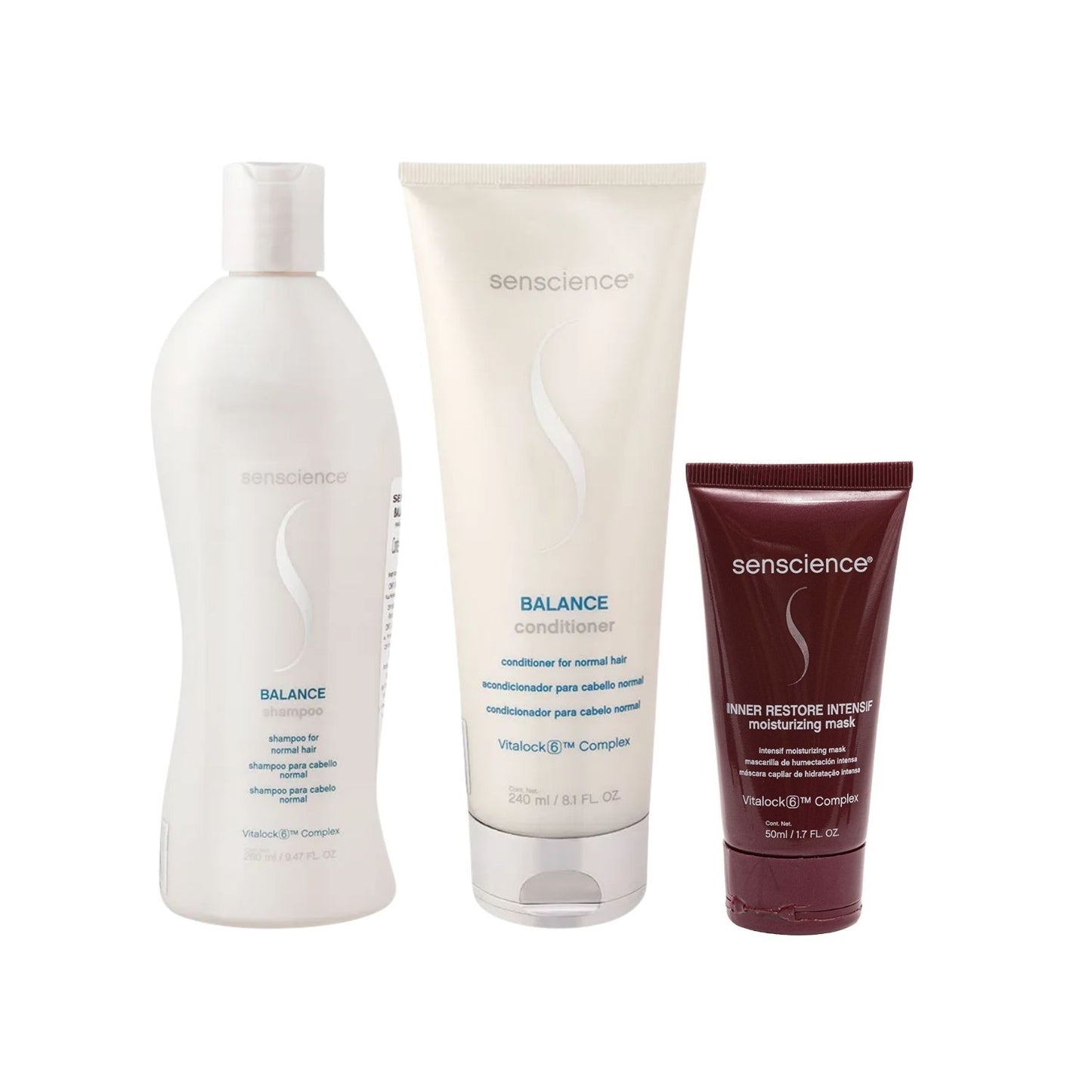 Kit Senscience Balance Shampoo 280 ml + Condicionador 240 ml + Inner Intensif 50 ml