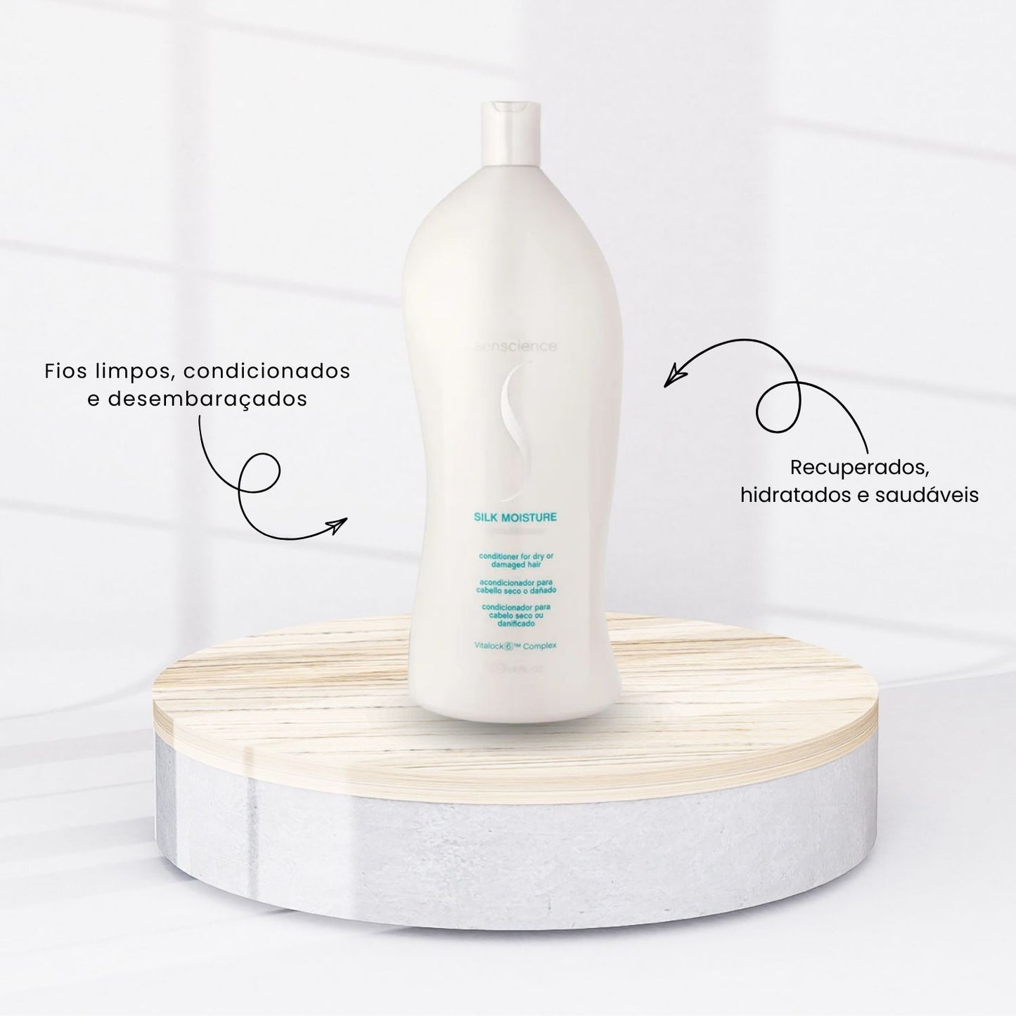 Kit Senscience Silk Moisture Shampoo + Condicionador 1 Litro