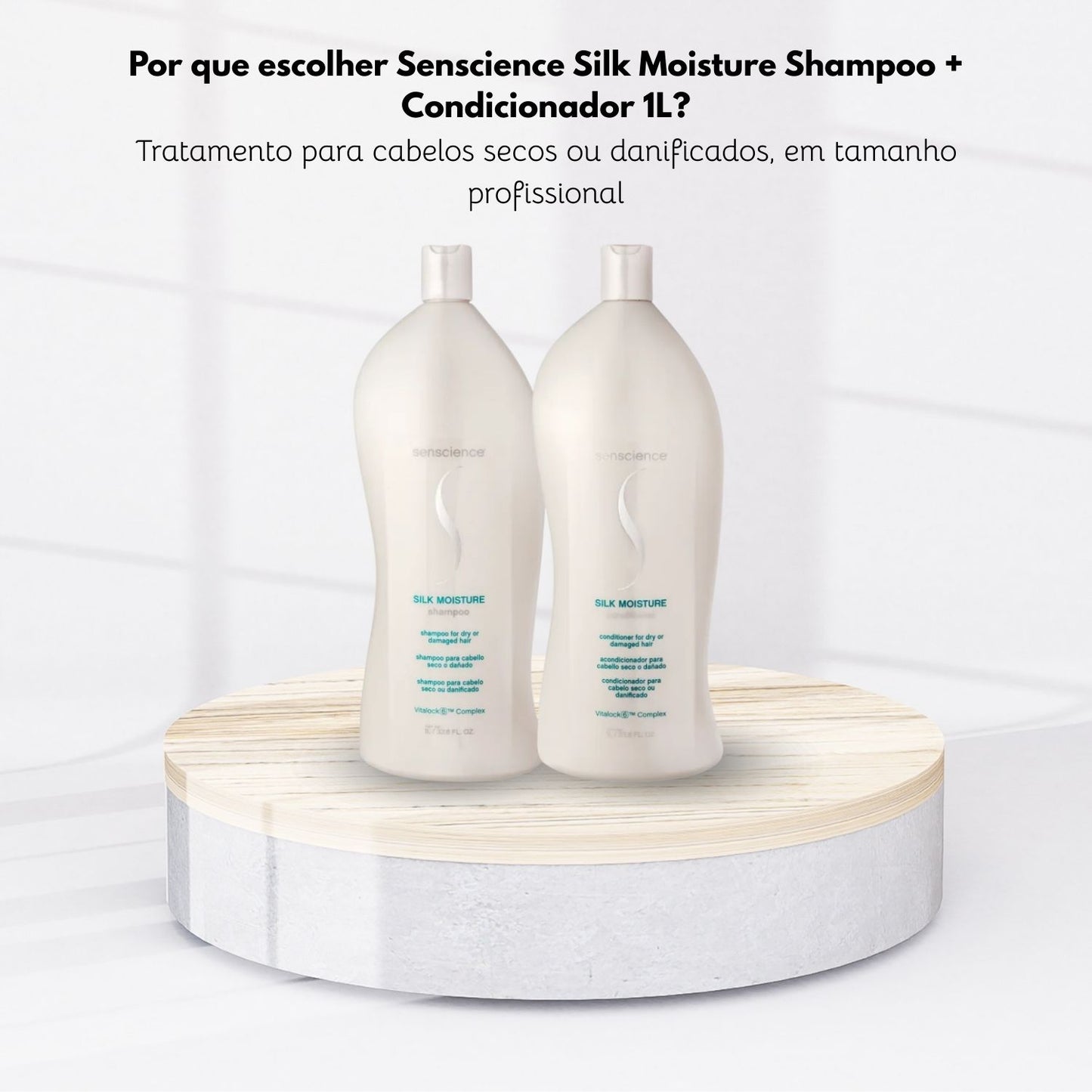 Kit Senscience Silk Moisture Shampoo + Condicionador 1 Litro