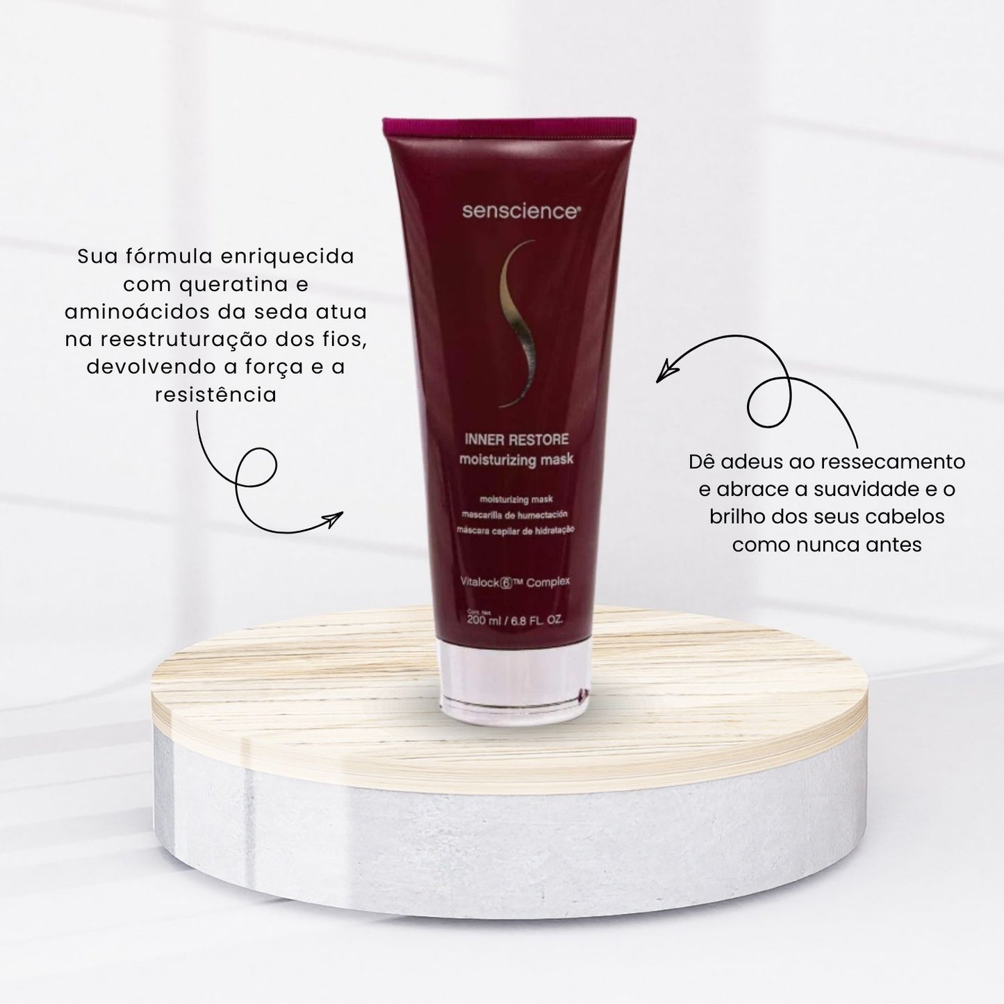 Máscara Senscience Inner Restore Moisturizing de Máscara de Hidratação e Nutrição 200 ml