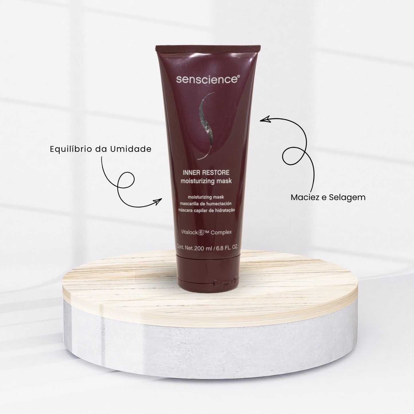 Máscara Senscience Inner Restore Moisturizing de Máscara de Hidratação e Nutrição 200 ml