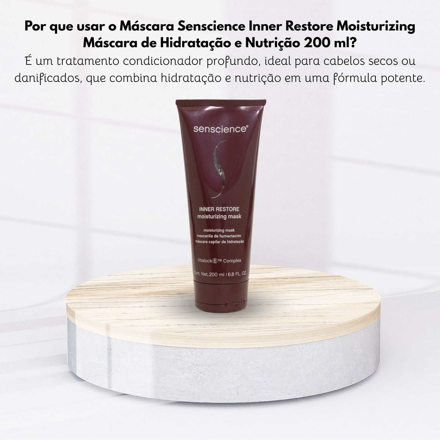 Máscara Senscience Inner Restore Moisturizing de Máscara de Hidratação e Nutrição 200 ml