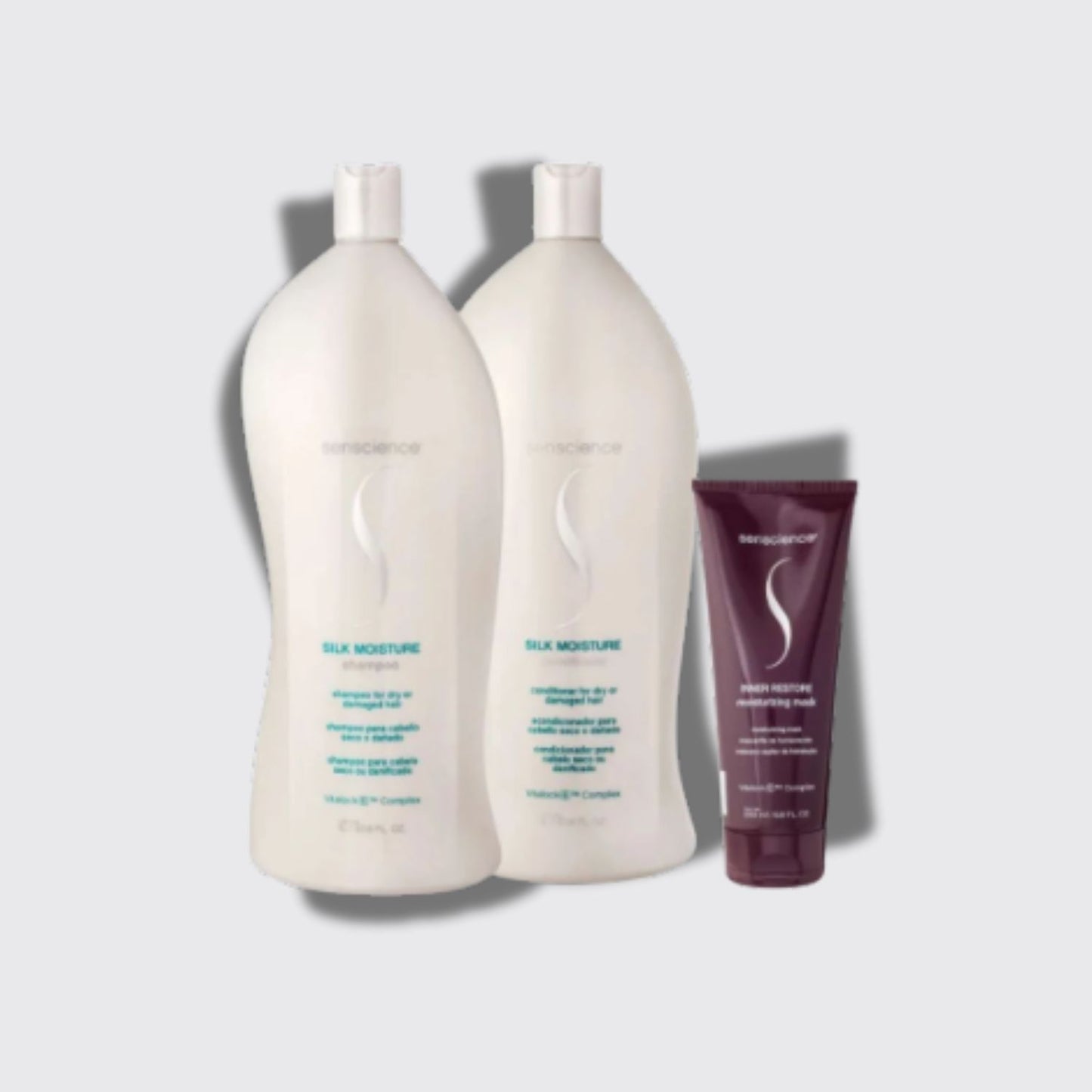 Kit Senscience Silk Moisture Shampoo + Condicionador 1 Litro + Inner Restore 200 ml