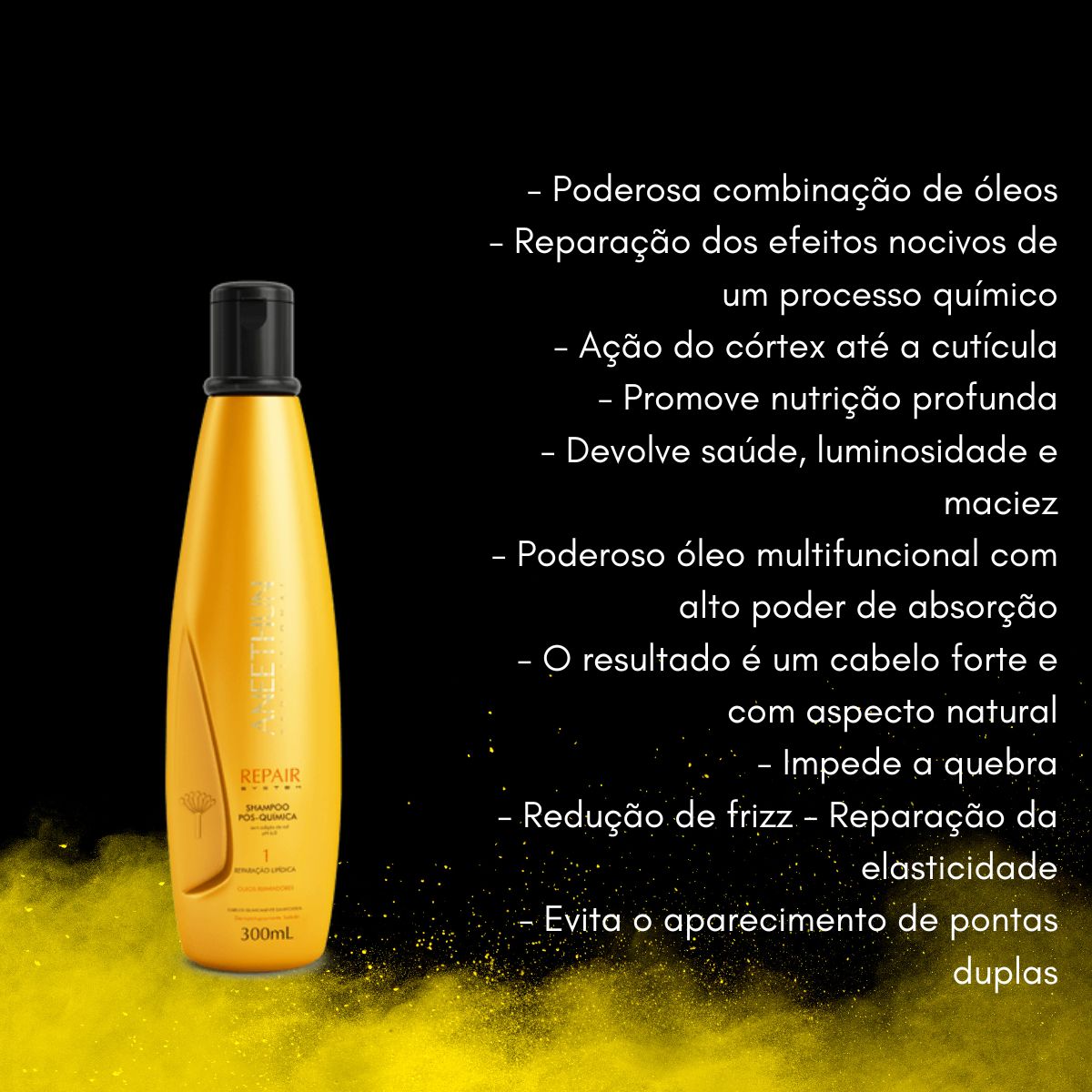 Shampoo Aneethun Repair Pós Química 300 ml
