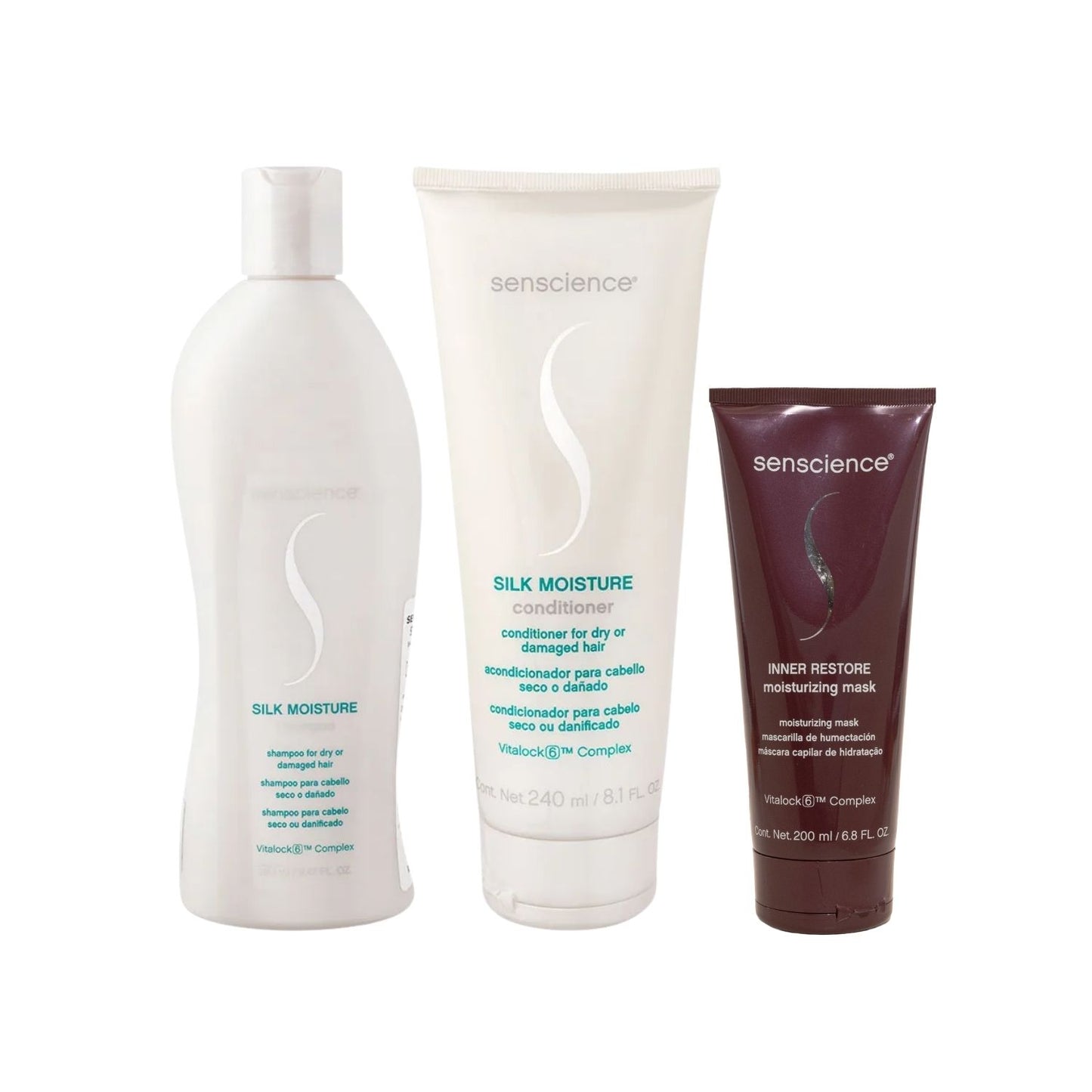 Kit Senscience Silk Moisture Shampoo 280 ml + Condicionador 240 ml + Inner Restore 200 ml