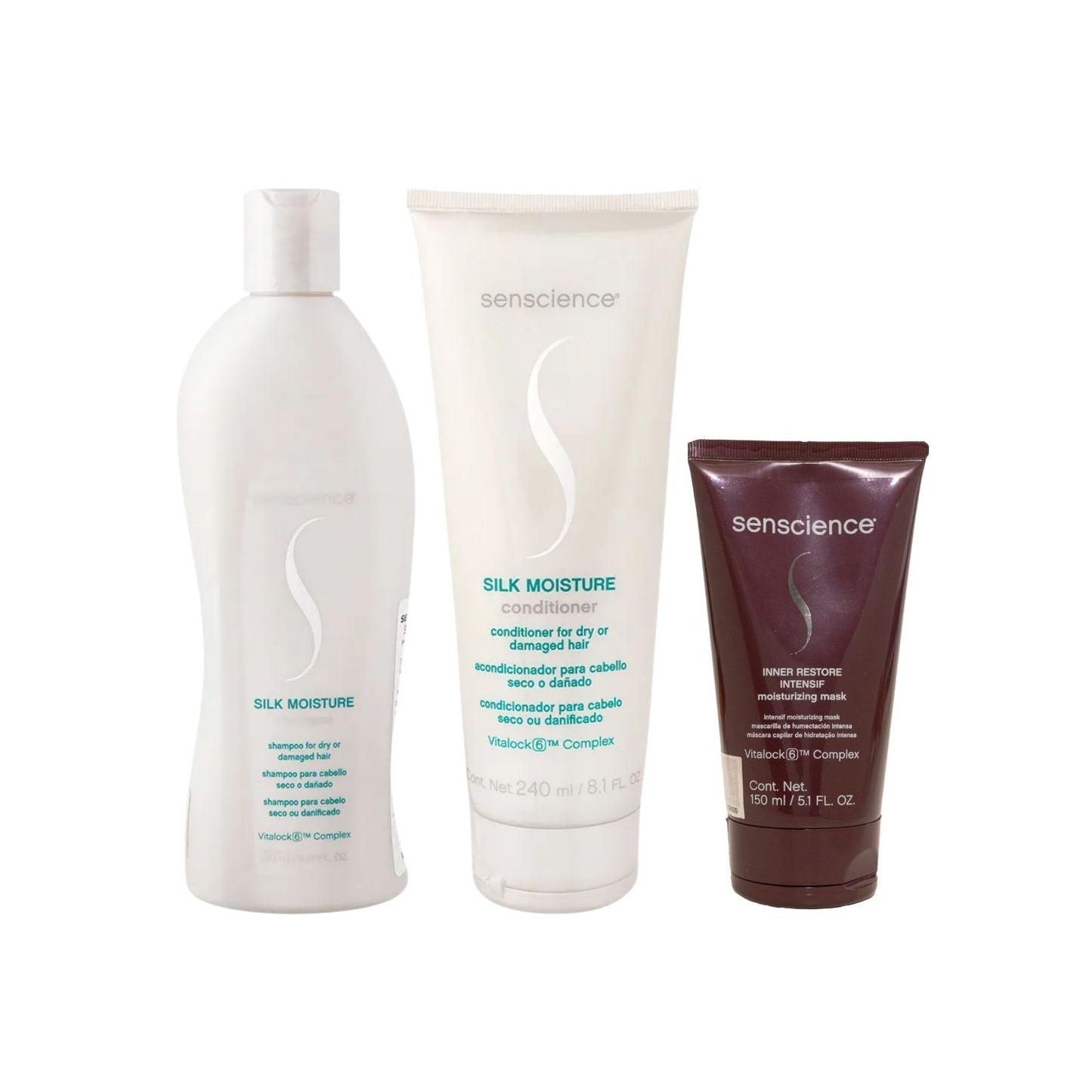 Kit Senscience Silk Moisture Shampoo 280 ml + Condicionador 240 ml + Inner Intensif 150 ml
