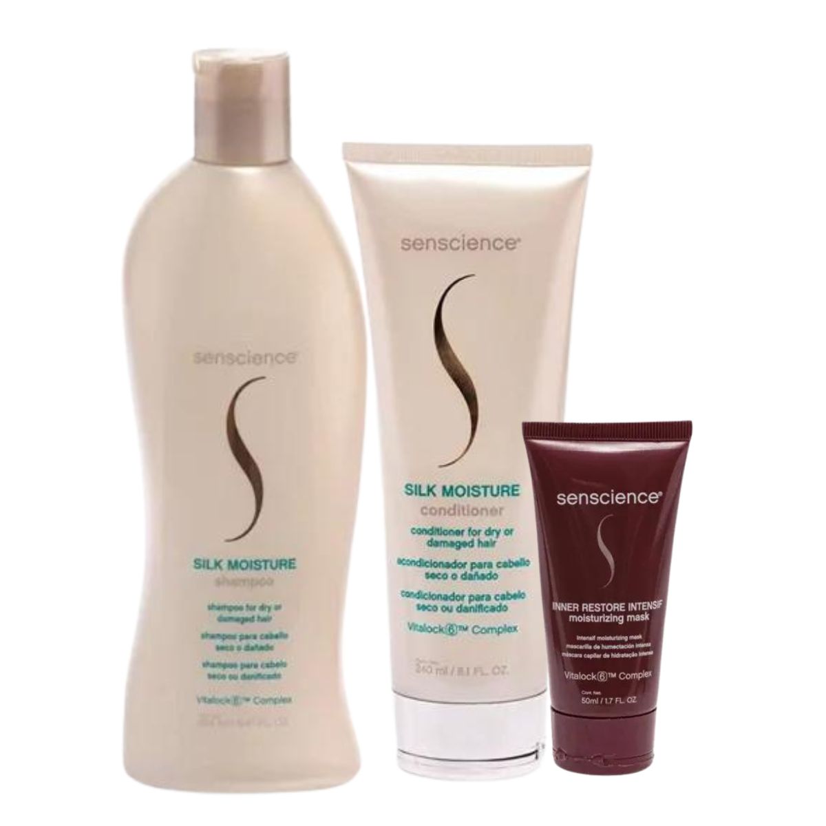 Kit Senscience Silk Moisture Shampoo 280 ml + Condicionador 240 ml + Inner Intensif 50 ml