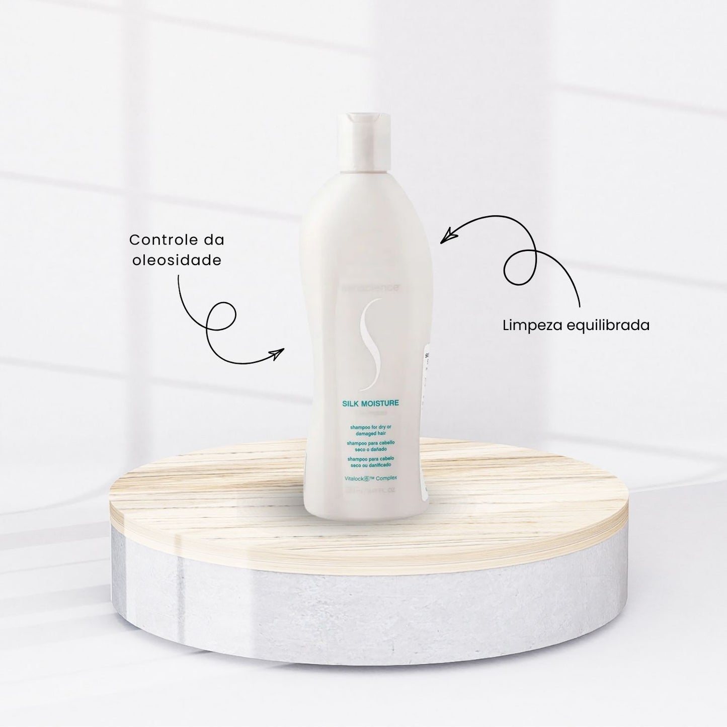 Kit Senscience Silk Moisture Shampoo 280 ml + Condicionador 240 ml + Moisture Lock 150 ml