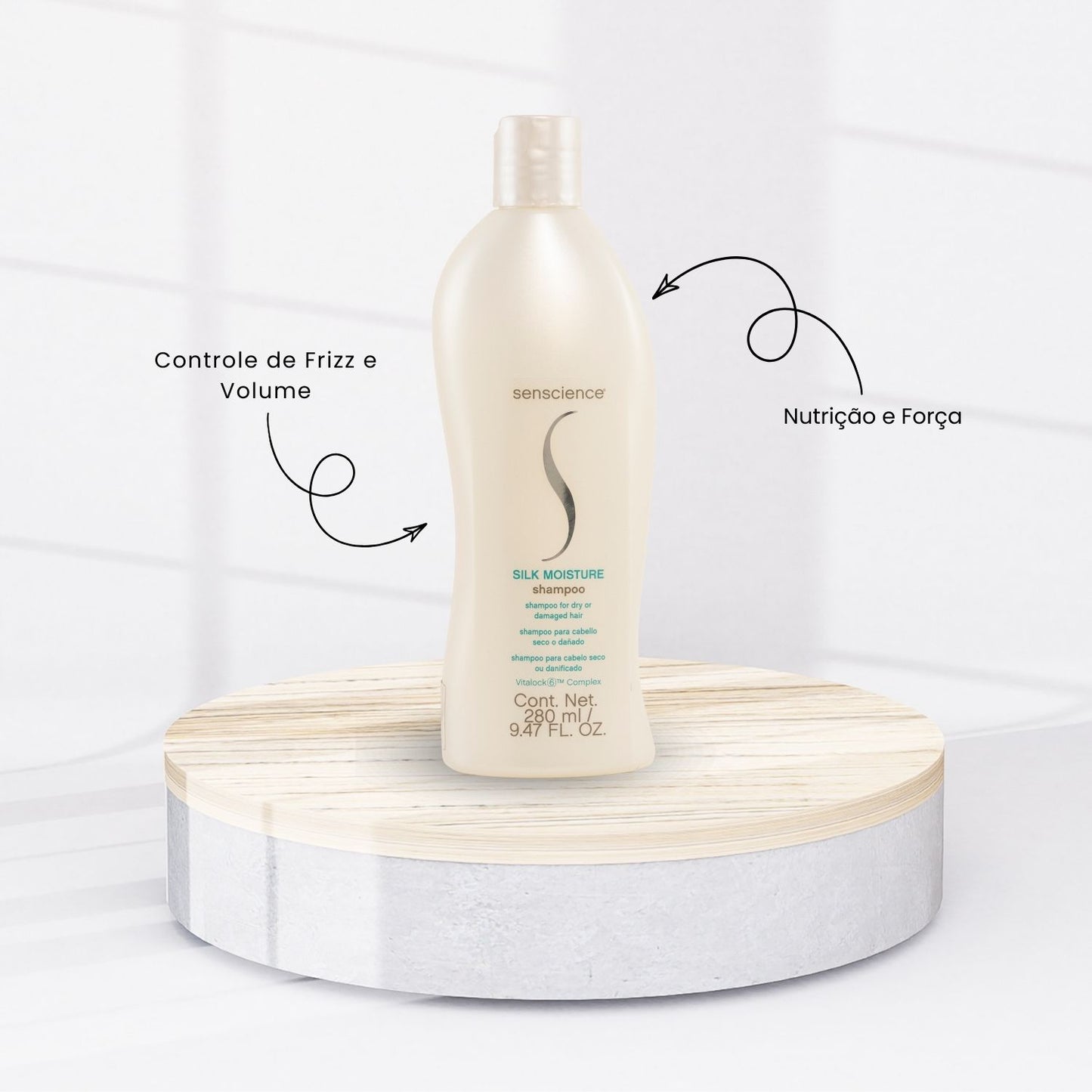 Shampoo Senscience Silk Moisture Shampoo Hidratante 280 ml