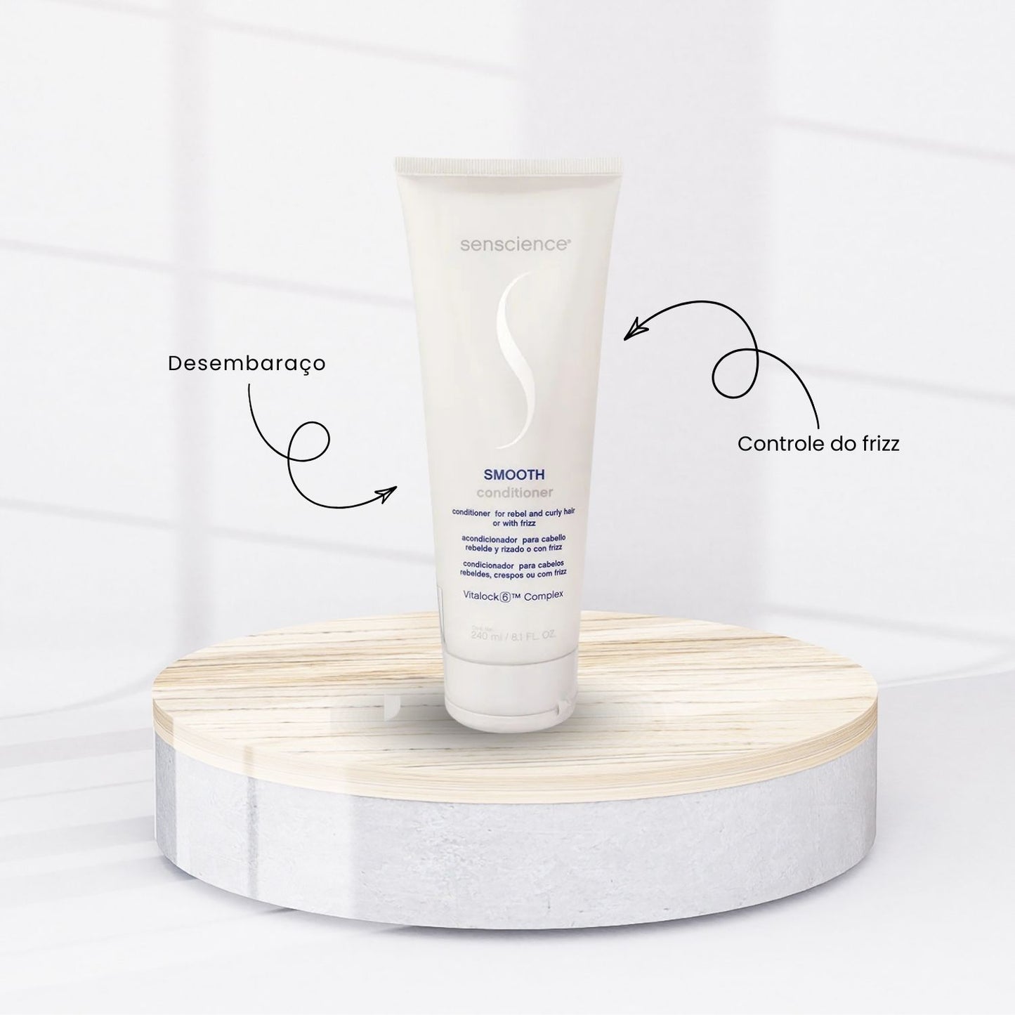 Kit Senscience Smooth Shampoo 280 ml + Condicionador 240 ml