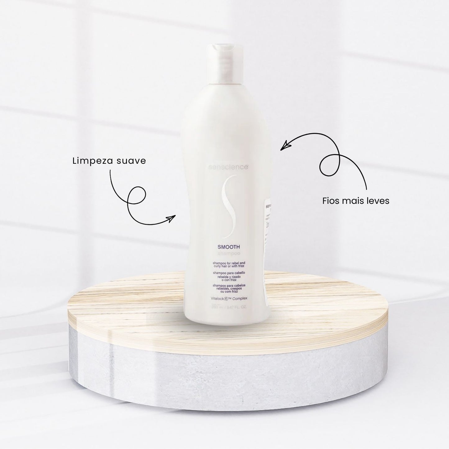 Kit Senscience Smooth Shampoo 280 ml + Condicionador 240 ml + Inner Intensif 50 ml