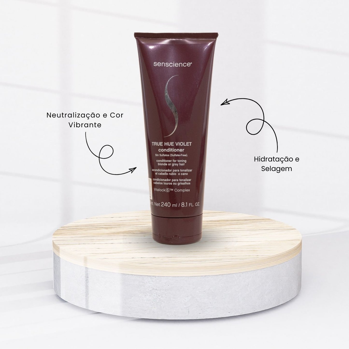 Kit Senscience True Hue Violet Shampoo 280 ml + Condicionador 240 ml + Moisture Lock 150 ml