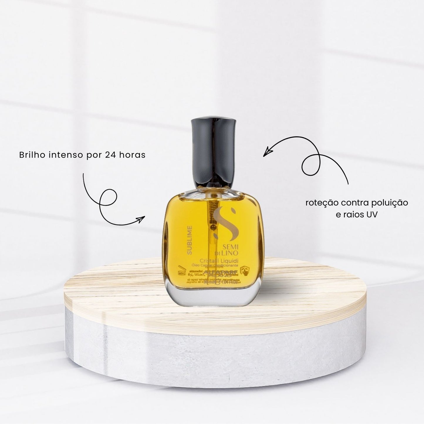 Oleo Alfaparf Semi Di Lino Cristalli Liquidi Oleo Reparador de Pontas 30 ml