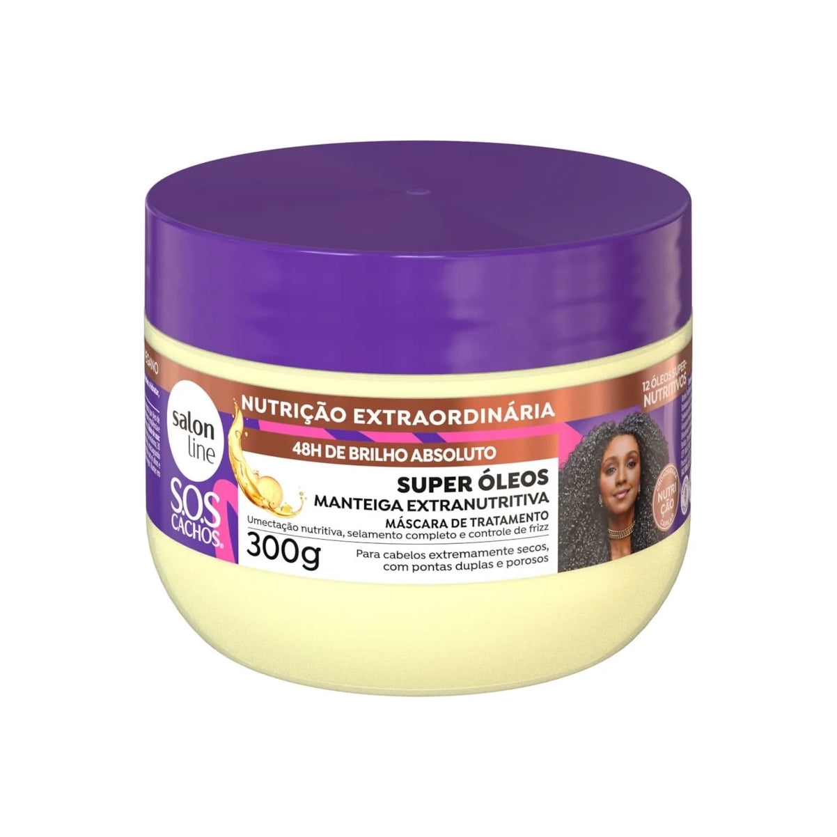 Kit Salon Line S.O.S Cachos Super Oleos 3 Máscara para Cabelo Cacheado 300 g