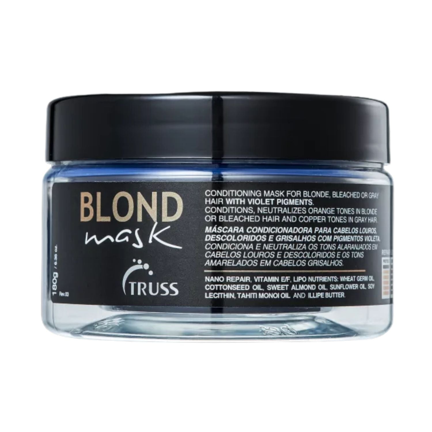 Máscara Matizadora Truss Blond Mask 180 ml – Doce Beleza