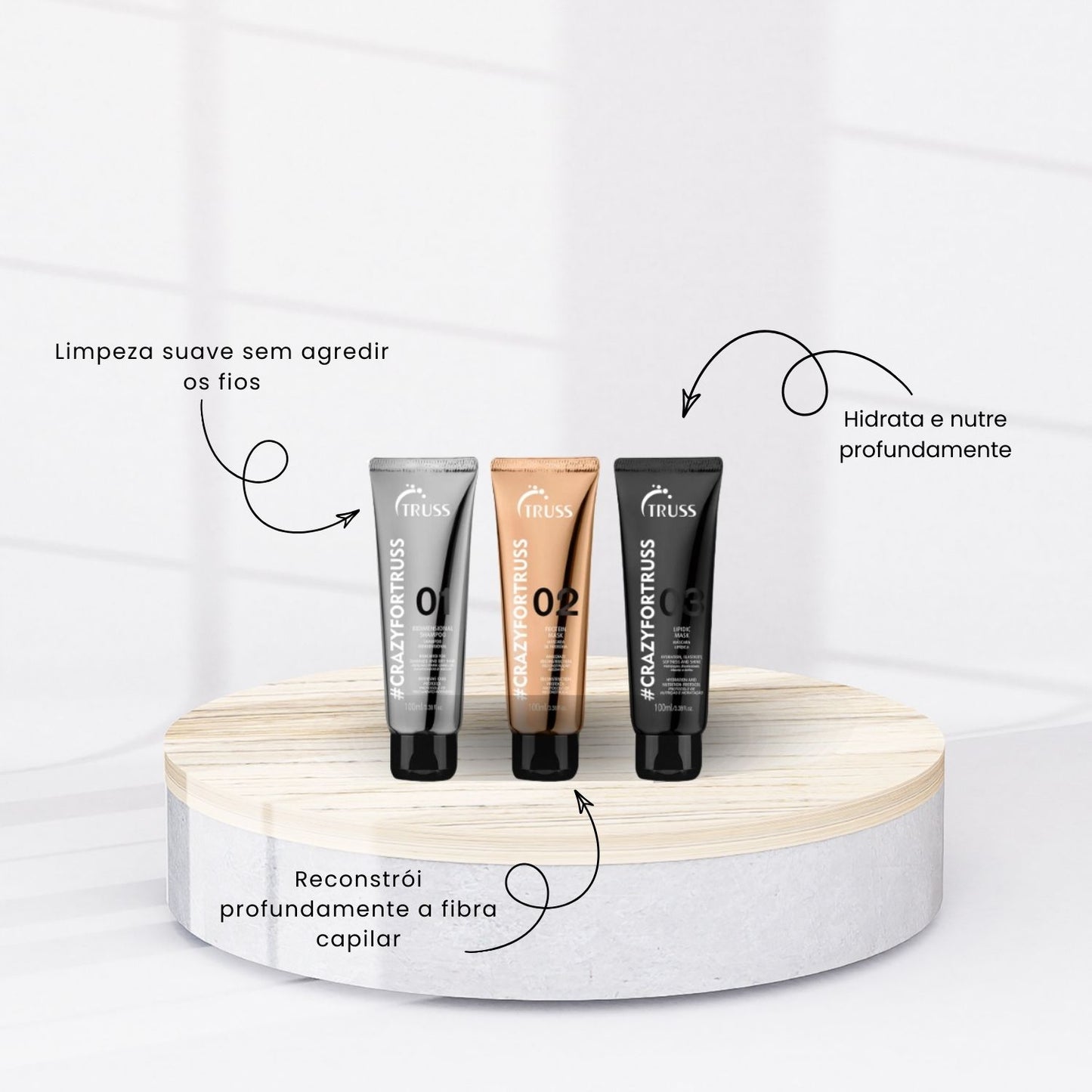 Kit Truss Crazy For Truss Reconstrução Capilar (3 x 100 ml)