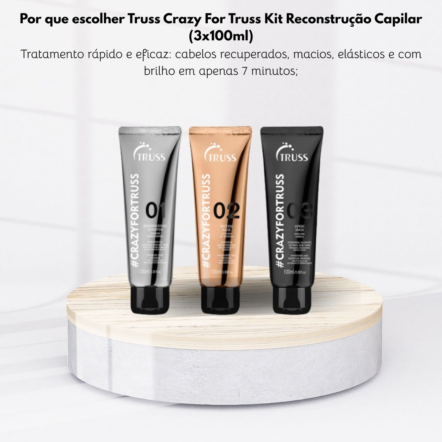 Kit Truss Crazy For Truss Reconstrução Capilar (3 x 100 ml)