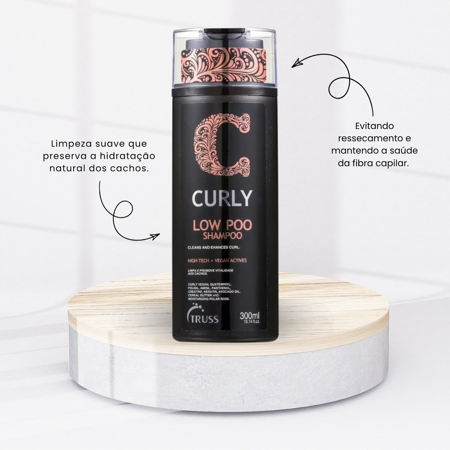 Kit Truss Curly Low Poo Shampoo 300 ml + Condicionador 300 ml