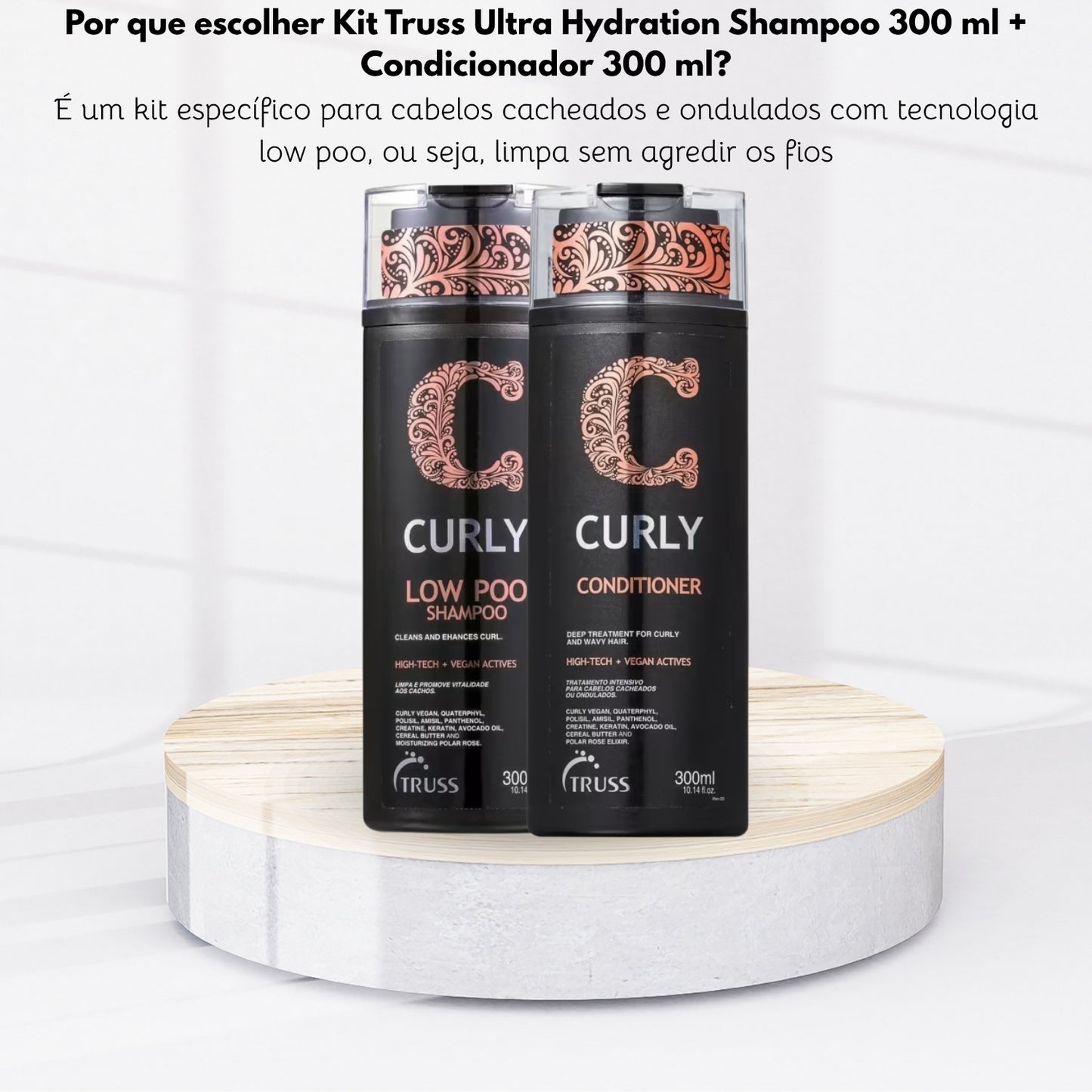 Kit Truss Curly Low Poo Shampoo 300 ml + Condicionador 300 ml