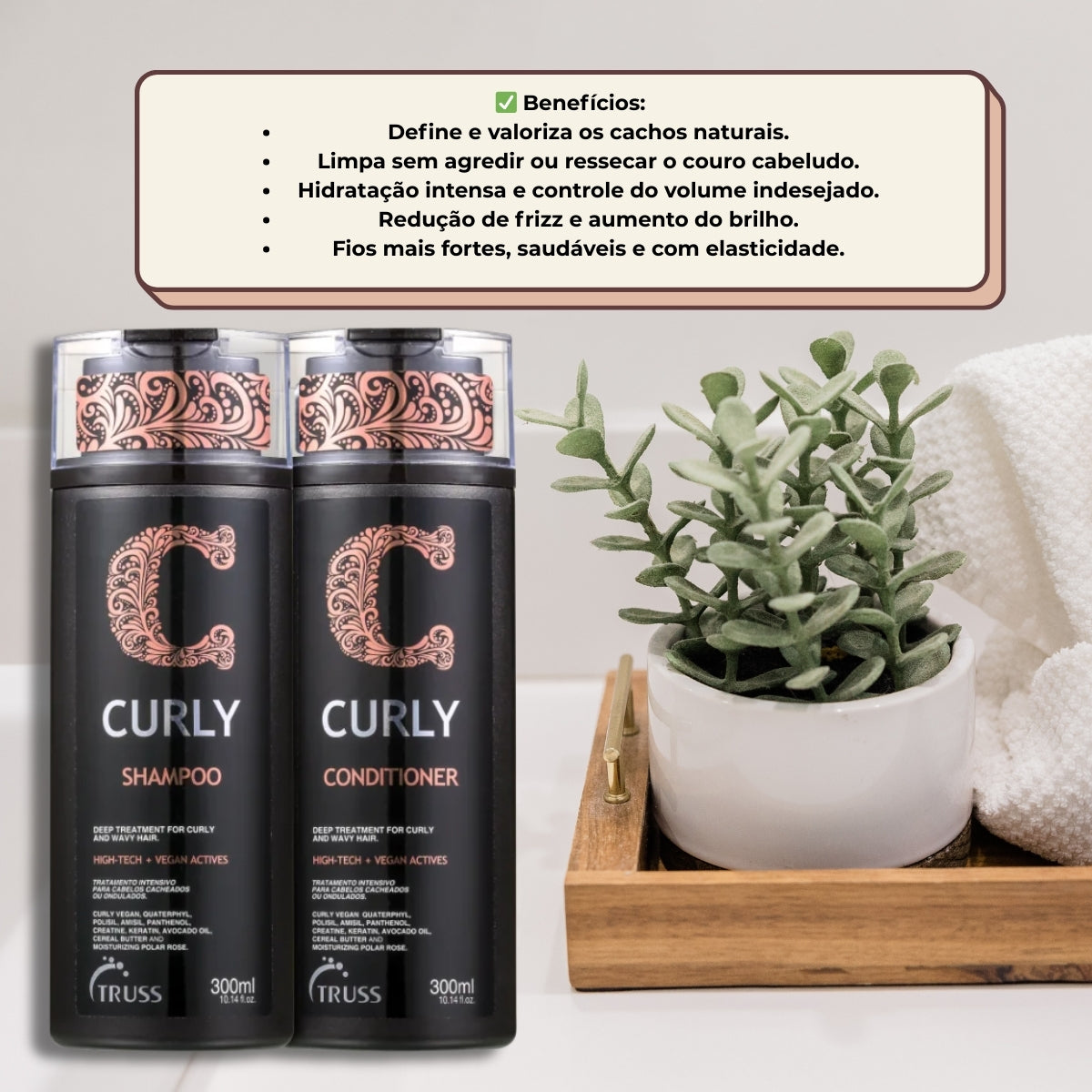 Kit Truss Curly Shampoo 300 ml + Condicionador 300 ml