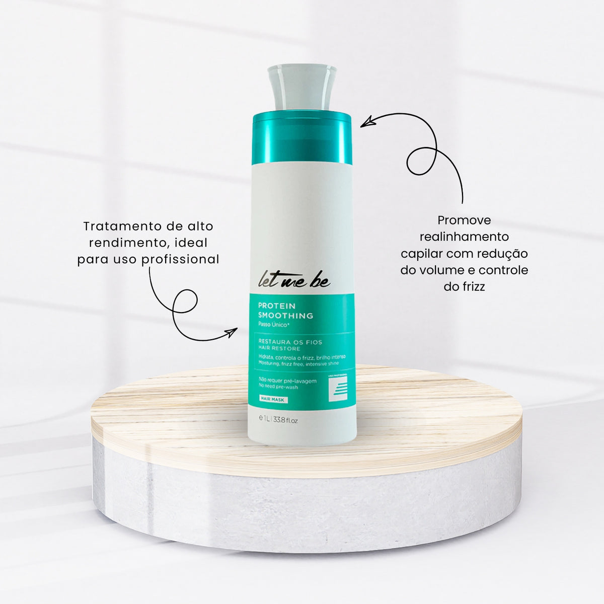 Kit Let Me Be Smoothing Treatment Escova Progressiva 5 x 1 Litro