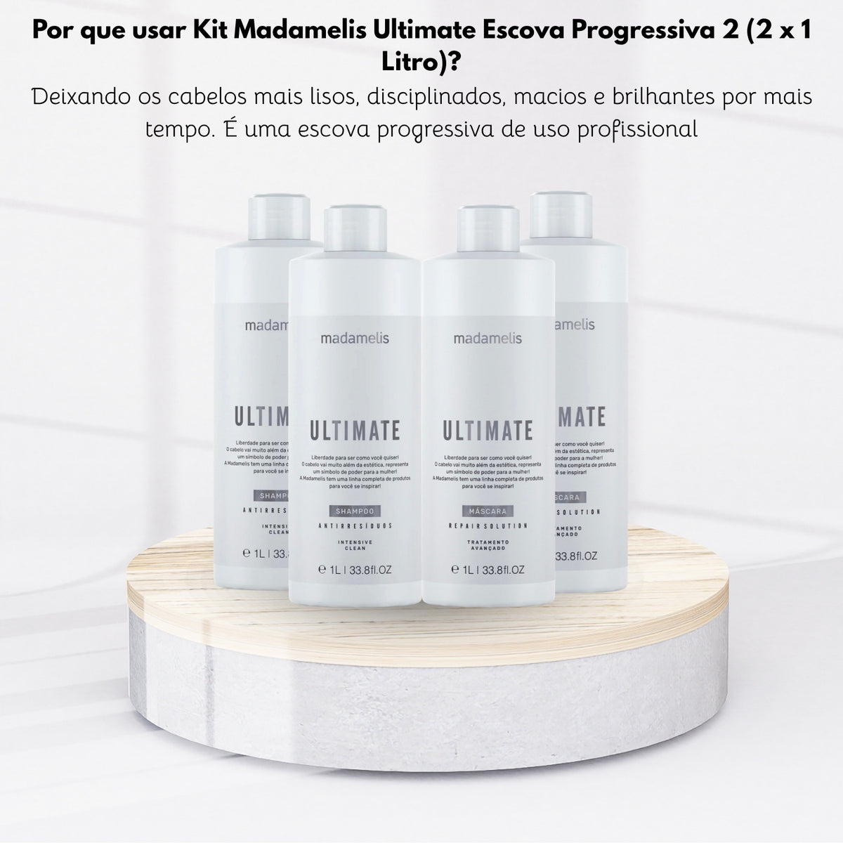 Kit Madamelis Ultimate Escova Progressiva 2 (2 x 1 Litro)