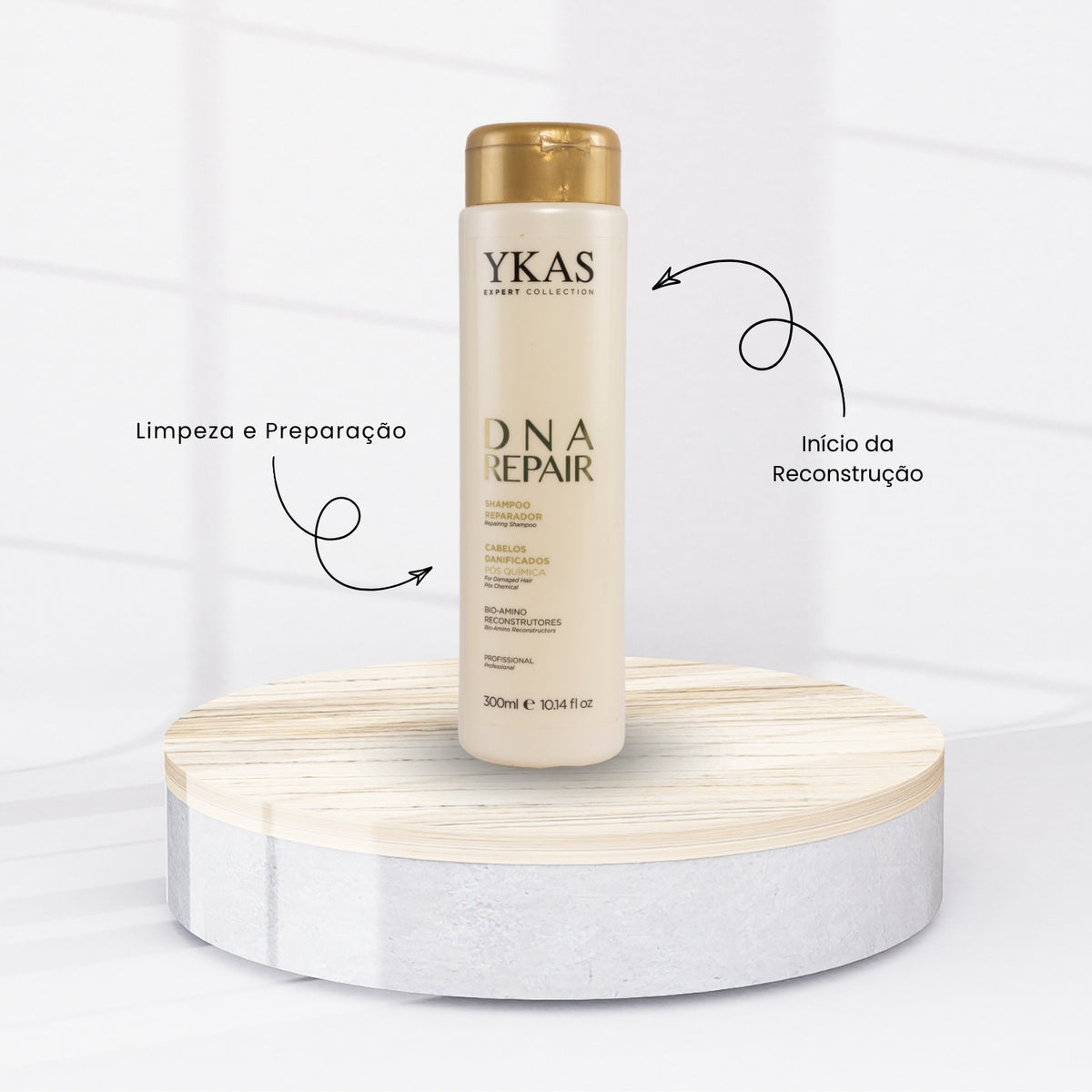 Kit Ykas Dna Repair Shampoo + Condicionador 300 ml