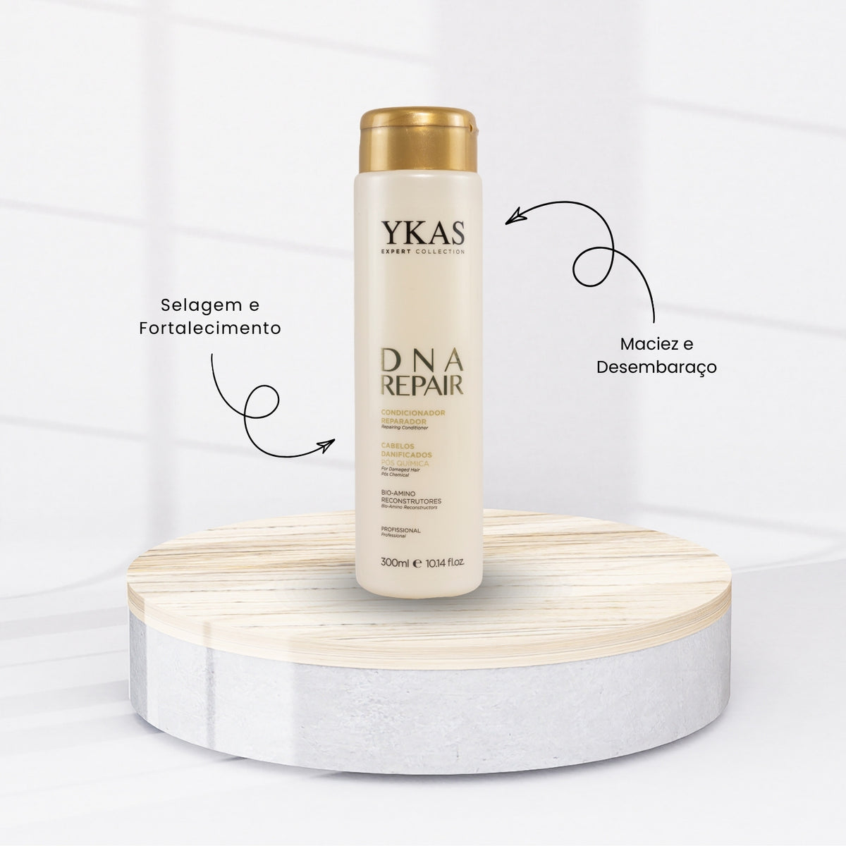 Kit Ykas Dna Repair Shampoo + Condicionador 300 ml
