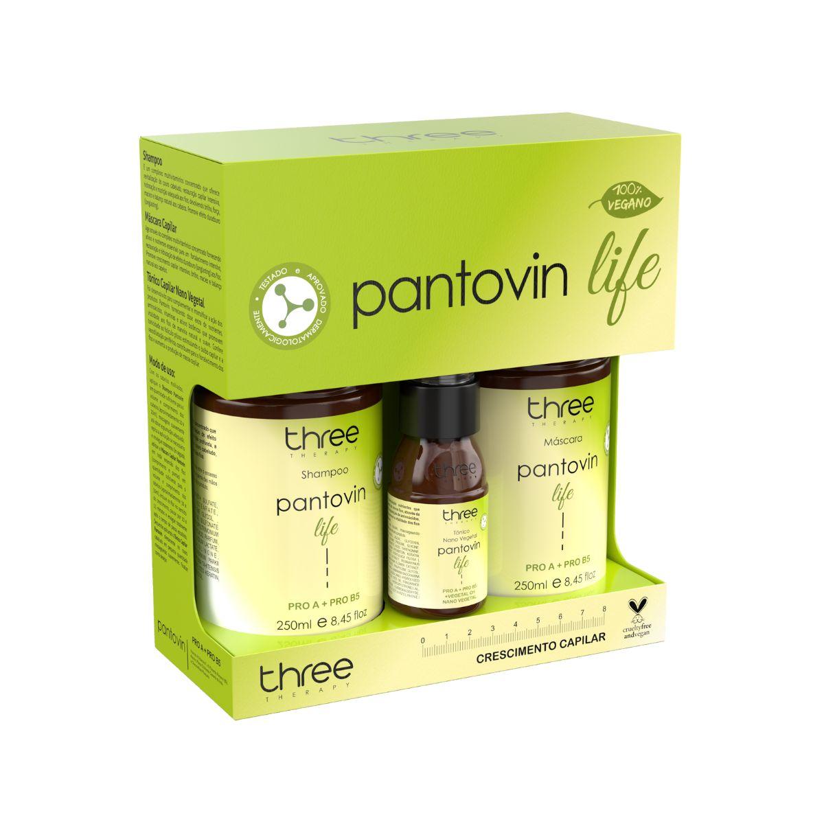 Kit Three Therapy Pantovin Life Crescimento Capilar
