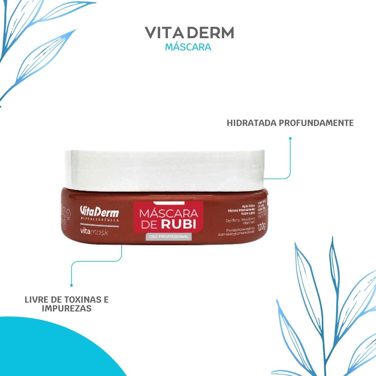 Vita Derm Hipoalergênica VitaMask Rubi Máscara 120 g