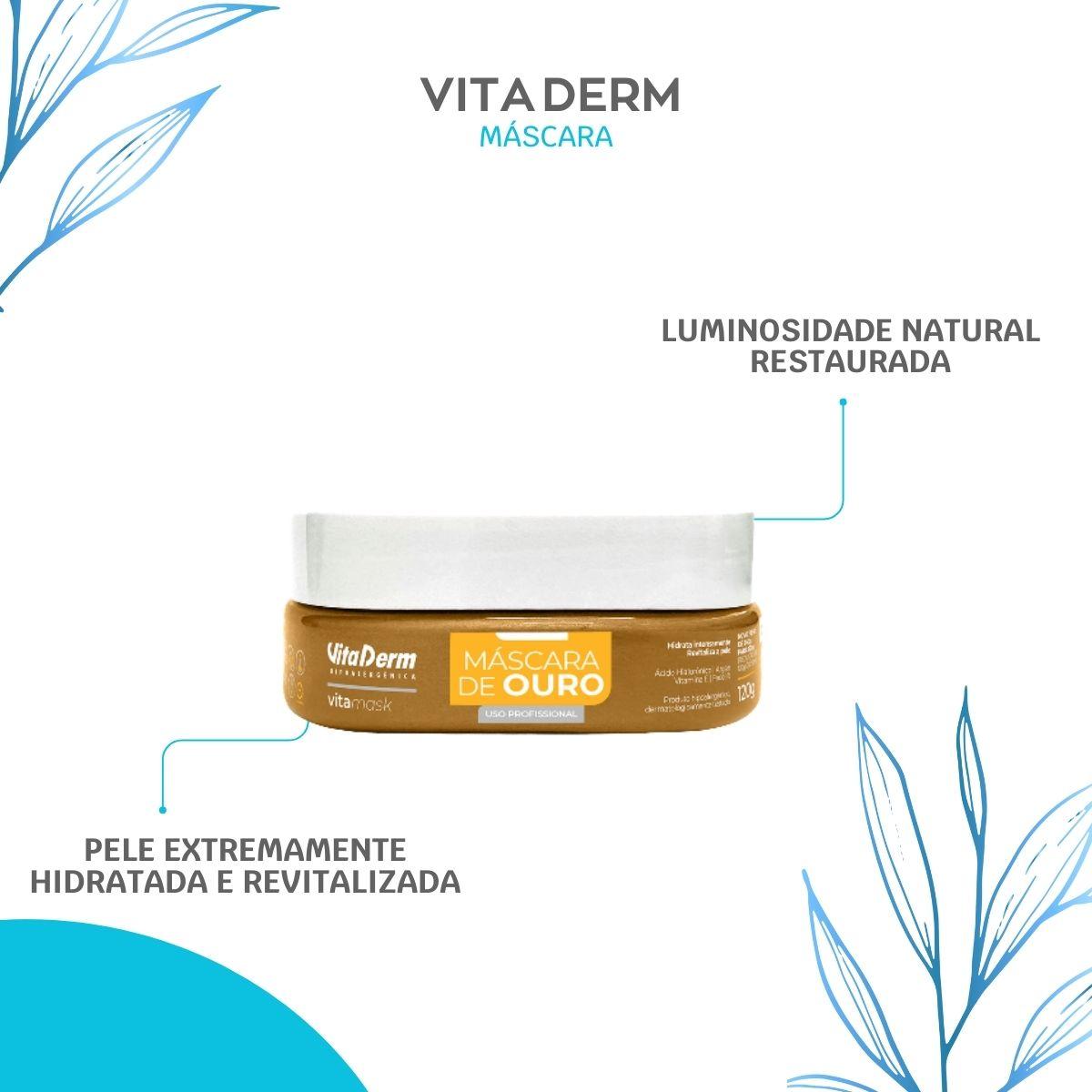 Vita Derm Hipoalergênica VitaMask Ouro Máscara 120 g